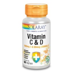 Vitamina C & D -1000mg y 2000UI 60capSolaray. Tiendaonline.lineaysalud