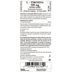 Comprar L-Tirosina 500 Mg Solgar 50 cap.| tiendaonline.lineaysalud
