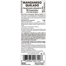 Comprar Manganeso Quelado 100 Comp Solgar al mejor precio|lineaysalud