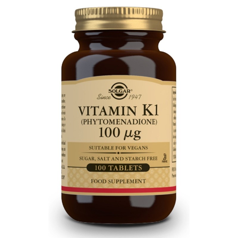 Comprar vitamina K1 100 ?g 100 Comp Solgar al mejor precio|lineaysalud