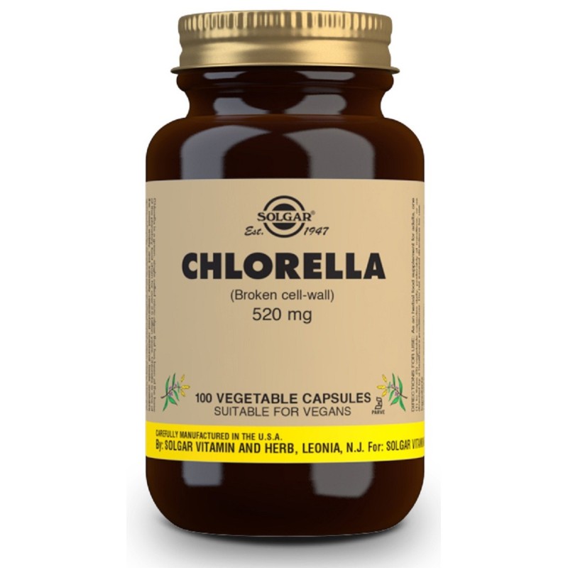 Comprar Chlorella 520Mg 100caps Solgar en tiendaonline.lineaysalud.com