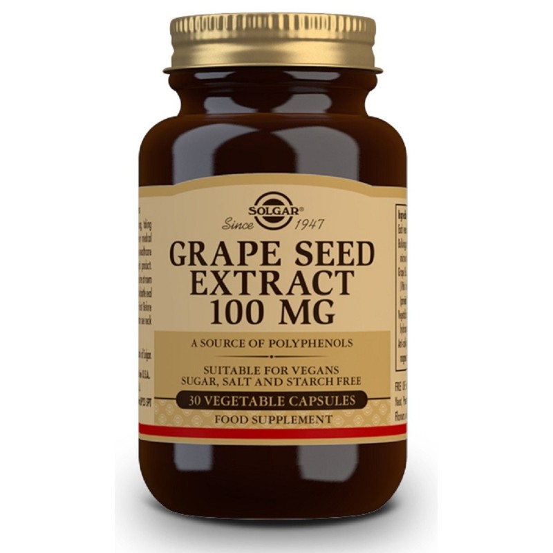 Comprar de semilla de uva 100 Mg Solgar al mejor precio | lineaysalud