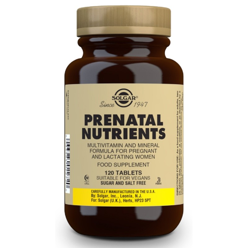 Comprar Nutrientes Prenatal 120Comp Solgar al mejor precio|lineaysalud