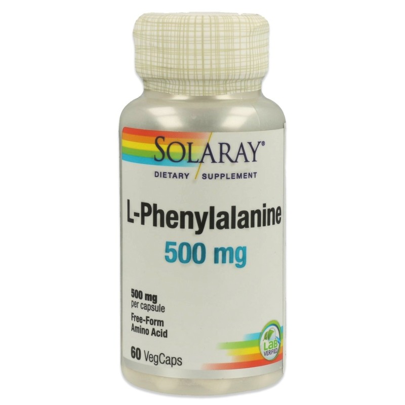 L-Fenilalanina 500Mg 60 cápsulas Solaray |Tiendaonline.lineaysalud