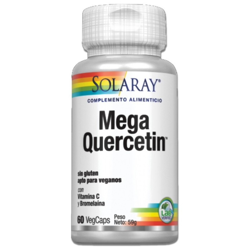 Mega Quercetina 600 mg 60 cáps Solaray | Tiendaonline.lineaysalud