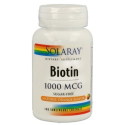 Biotina sublingual 1000?g 100caps Solaray en tiendaonline.lineaysalud