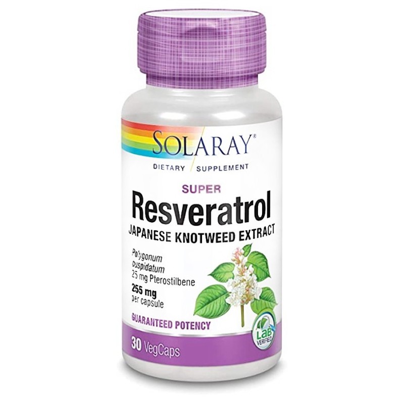 Super Resveratrol antioxidante 255Mg Solaray |Tiendaonline.lineaysalud