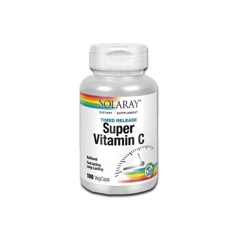 Super Vitamina C Tamponada 500mg ? 100 cápsulas ? Solaray|Lineaysalud