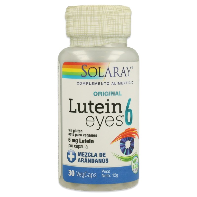 Lutein Eyes 6 30 cáps vegetales Solaray - TIENDAONLINE.LINEAYSALUD