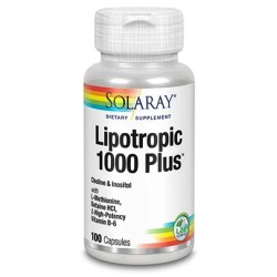 Lipotropic 1000 Plus 100 Cápsulas Solaray | Tiendaonline.lineaysalud