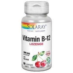 Vitamina B12 con ácido fólico 1000?g ?cianocobalamina- 90comp. Solaray