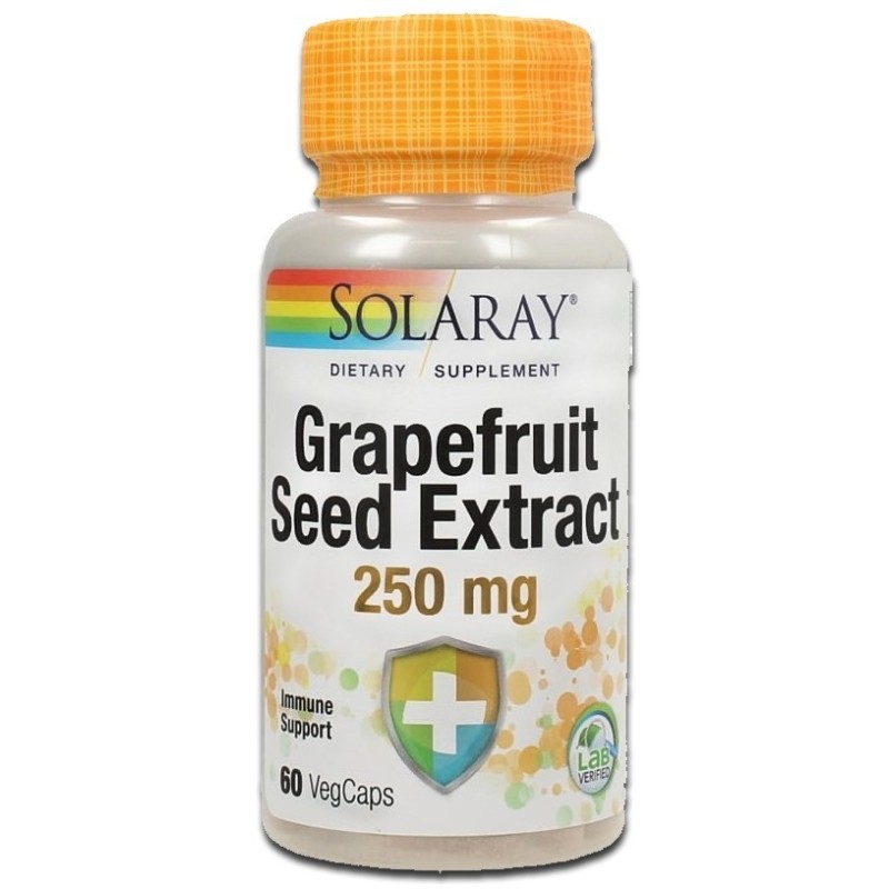 Extracto de semilla de pomelo 250 mg 60 cap Solaray | Lineaysalud