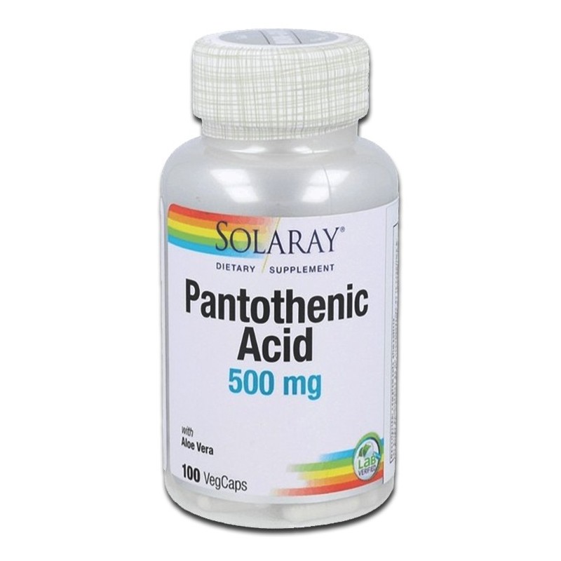 Pantothenic Acid -ácido pantoténico 500Mg 100Cap Solaray|Lineaysalud