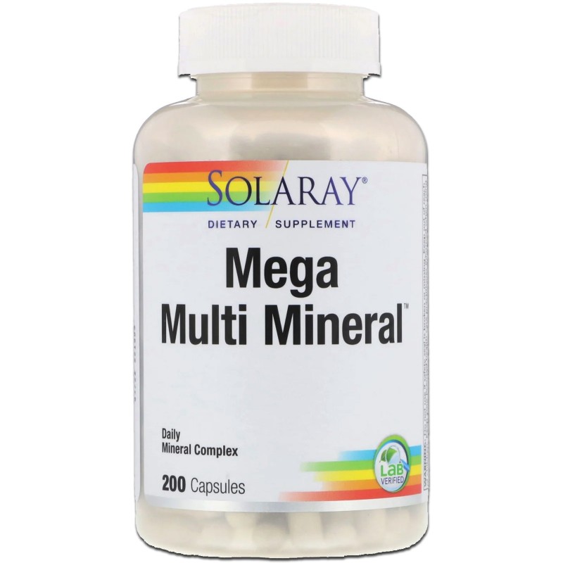 Mega Multi Mineral 120 Cápsulas Solaray | En tiendaonline.lineaysalud