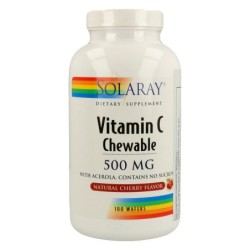 Vitamina C Masticable de Cereza 500Mg Solaray|tiendaonline.lineaysalud