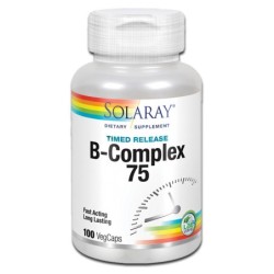 Vitamina B Complex 75 acción retardada 100 cap Solaray |Lineaysalud