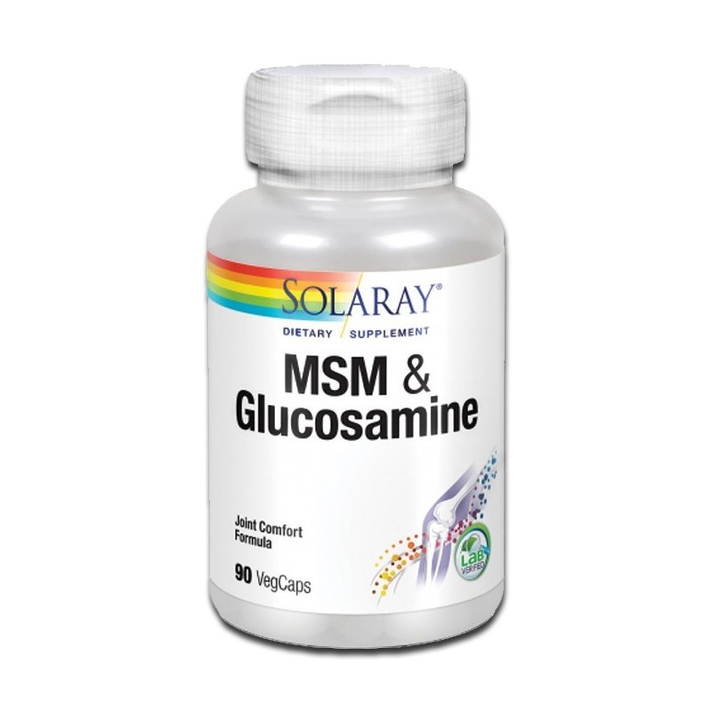 Msm y Glucosamina 90 Cápsulas Solaray | En tiendaonline.lineaysalud