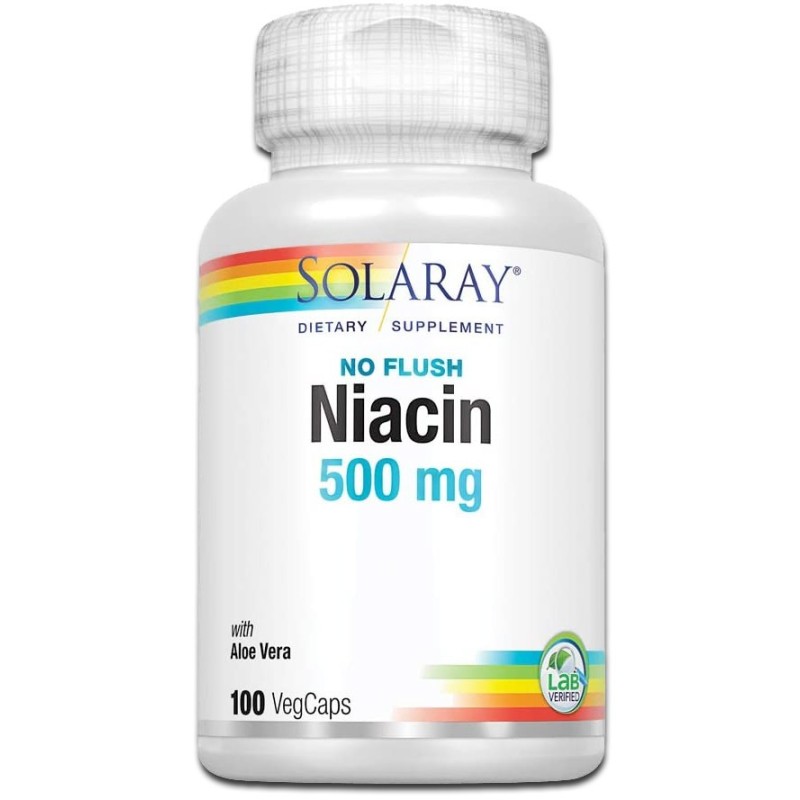 Niacin Vitamina B3 No Flush 100cap Solaray |Tiendaonline.lineaysalud