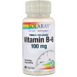 Vitamina B6 Timed Release100Mg 60cap Solaray|Tiendaonline.lineaysalud