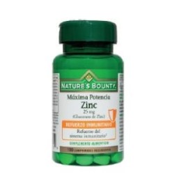 Zinc 25mg. de Nature´s Bounty | tiendaonline.lineaysalud.com