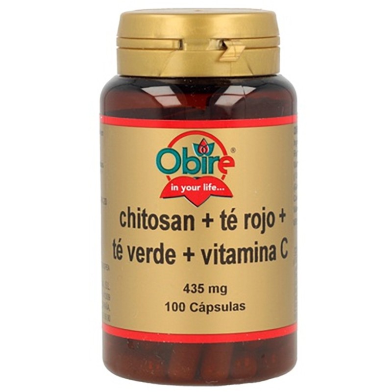 Chitosan, Té rojo, Té verde y Vitamina C.  435 mg. 90 Cap. lineaysalud