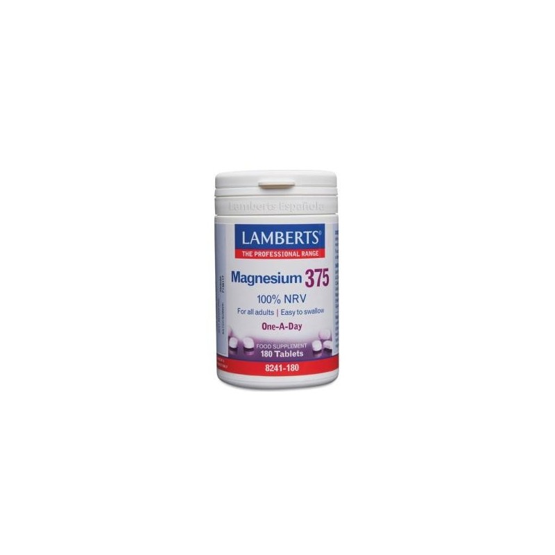 Magnesio 375 180cde Lamberts,aceites esenciales | tiendaonline.lineaysalud.com