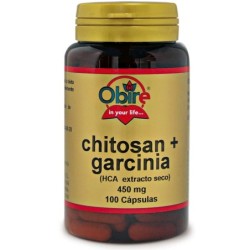 Chitosan + Garcinia 450mg. 100Cap.  Absorbe lípidos sin digerir