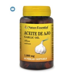 Aceite de ajo  (Allium sativum L) 1000 mg.  Aceite de Ajo concentrado