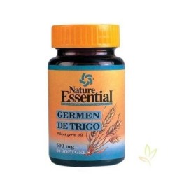 Aceite natural de Germen de trigo 500 mg.  60 perlas.  Lineaysalud.com