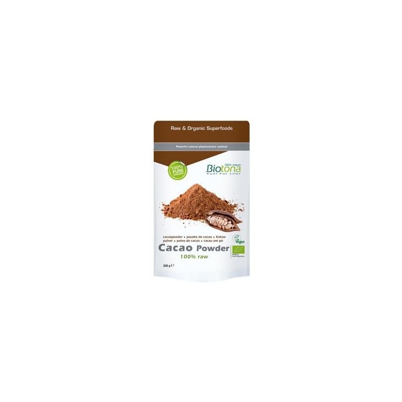 Cacao raw powder de Biotona,aceites esenciales | tiendaonline.lineaysalud.com