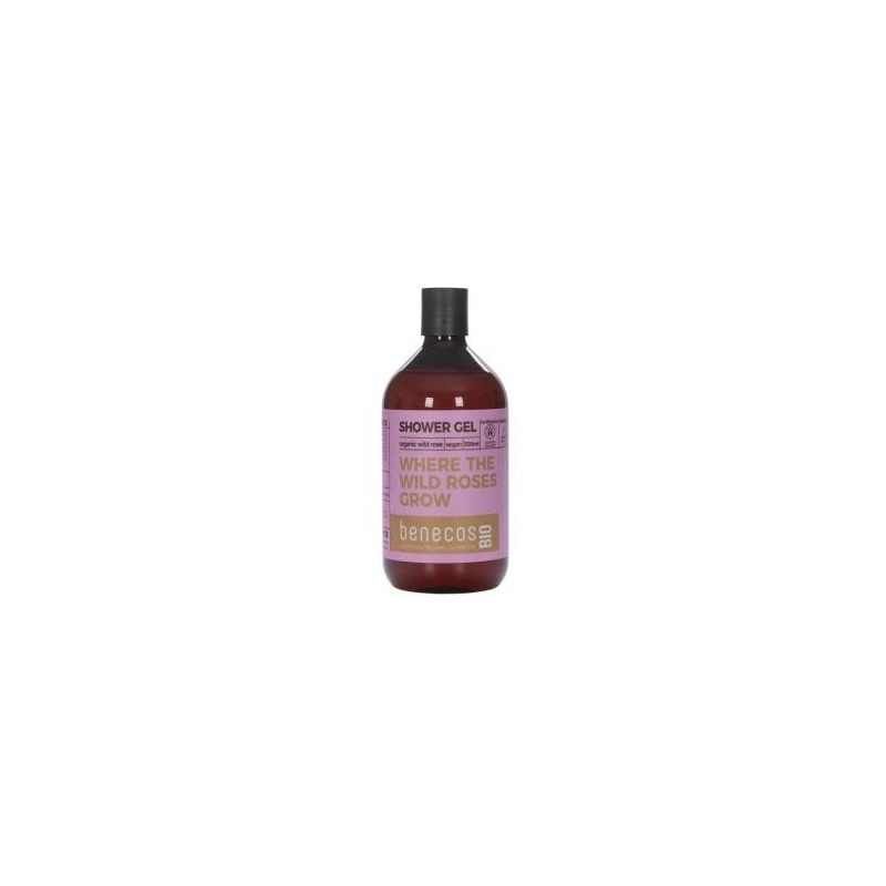 Gel de baño rosade Benecos,aceites esenciales | tiendaonline.lineaysalud.com