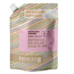 Gel de baño rosade Benecos,aceites esenciales | tiendaonline.lineaysalud.com