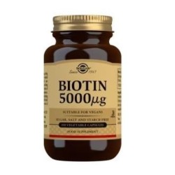 Biotina 5000mcg. de Solgar | tiendaonline.lineaysalud.com