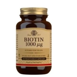 Biotina 1000mcg. de Solgar | tiendaonline.lineaysalud.com