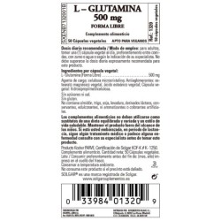 Comprar L-Glutamina 500Mg 50 Cap Solgar | tiendaonline.lineaysalud.com