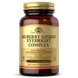 Bilberry ginkgo ede Solgar | tiendaonline.lineaysalud.com