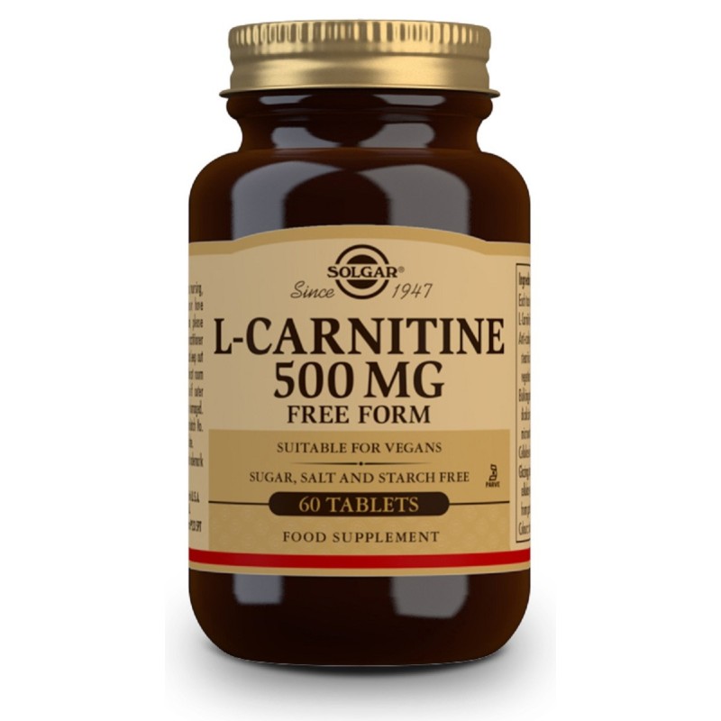 Comprar L-Carnitina 500 mg 60 comp Solgar | tiendaonline.lineaysalud