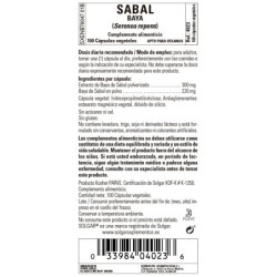 Sabal Extracto de Baya (Serenoa repens)  de Solgar- 100 Cáp. vegetales
