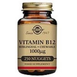 Comprar Vitamina B12 1000Ui Solgar masticables sublinguales 250 comp.