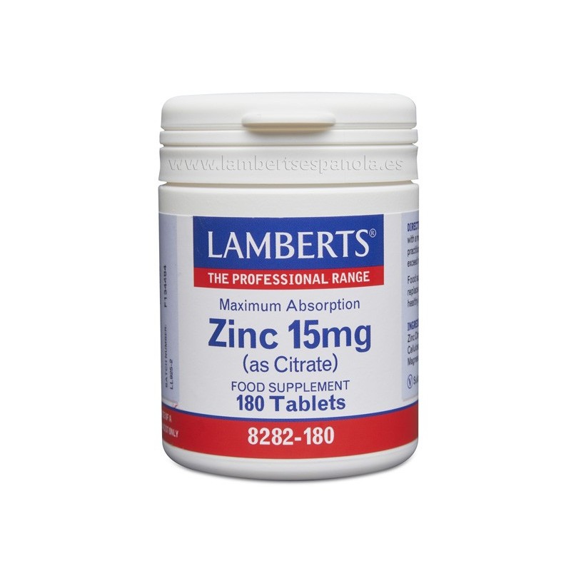 Zinc 15 mg. en forma de citrato altamente biodisponible en lineaysalud