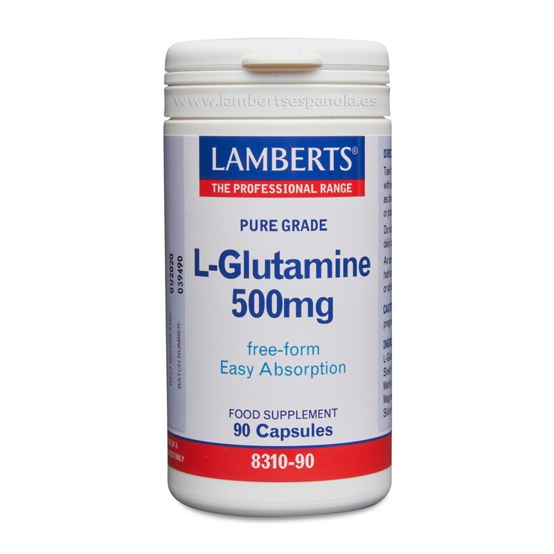 L-Glutamina 500 mg pura en cápsulas en tiendaonline.lineaysalud.com