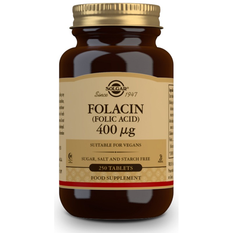 Comprar Folacin (ácido fólico) 400mcg 250 caps Solgar al mejor precio