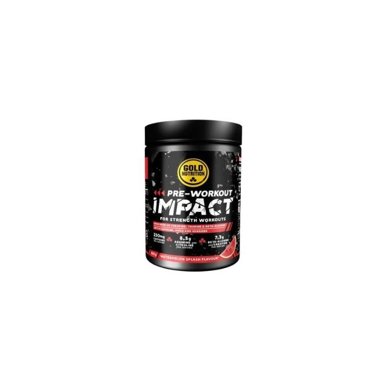 Pre-workout impacde Gold Nutrition | tiendaonline.lineaysalud.com