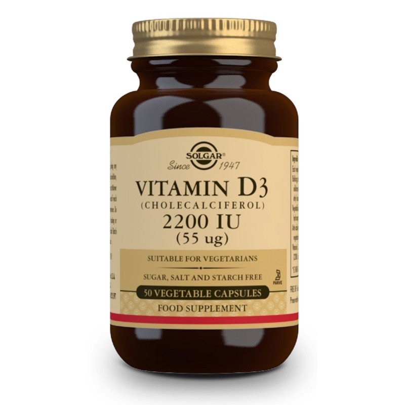 Comprar Vitamina D3 2200Ui 50 Cápsulas Solgar|tiendaonline.lineaysalud