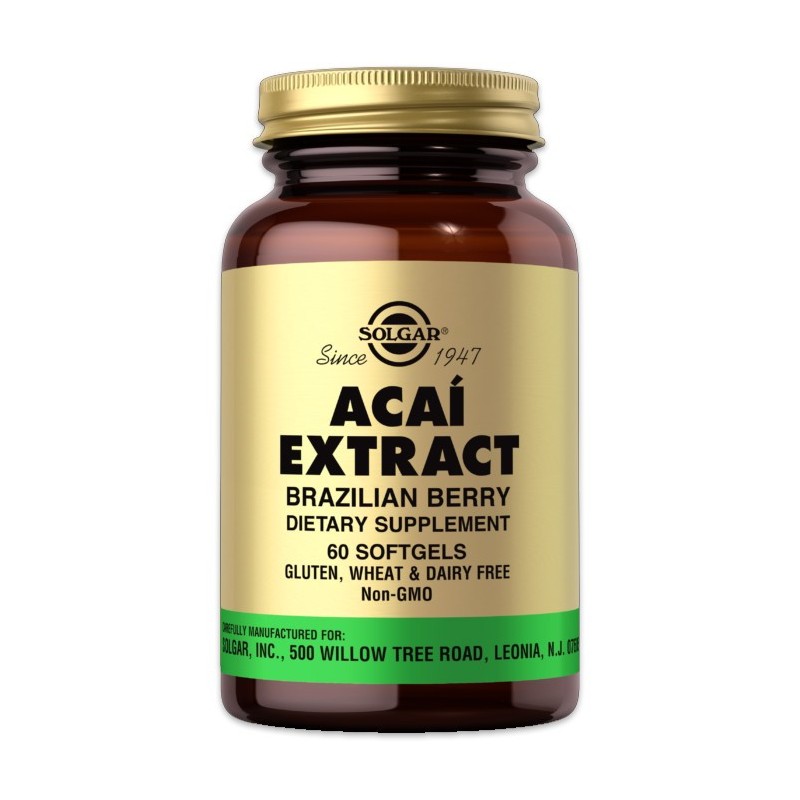 Comprar extracto de Acai bayas de Brasil 500 Mg 50 Cápsulas de Solgar