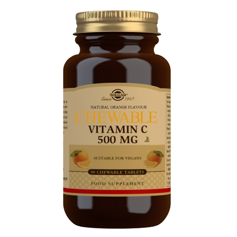 Comprar Vitamina C Masticable sabor Naranja 500Mg Solgar|Mejor precio