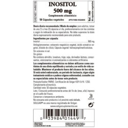 Comprar Inositol 500Mg Solgar al mejor precio|tiendaonline.lineaysalud