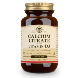 Comprar citrato de calcio con vitamina D3 (Cocalciferol 600IU) Solgar