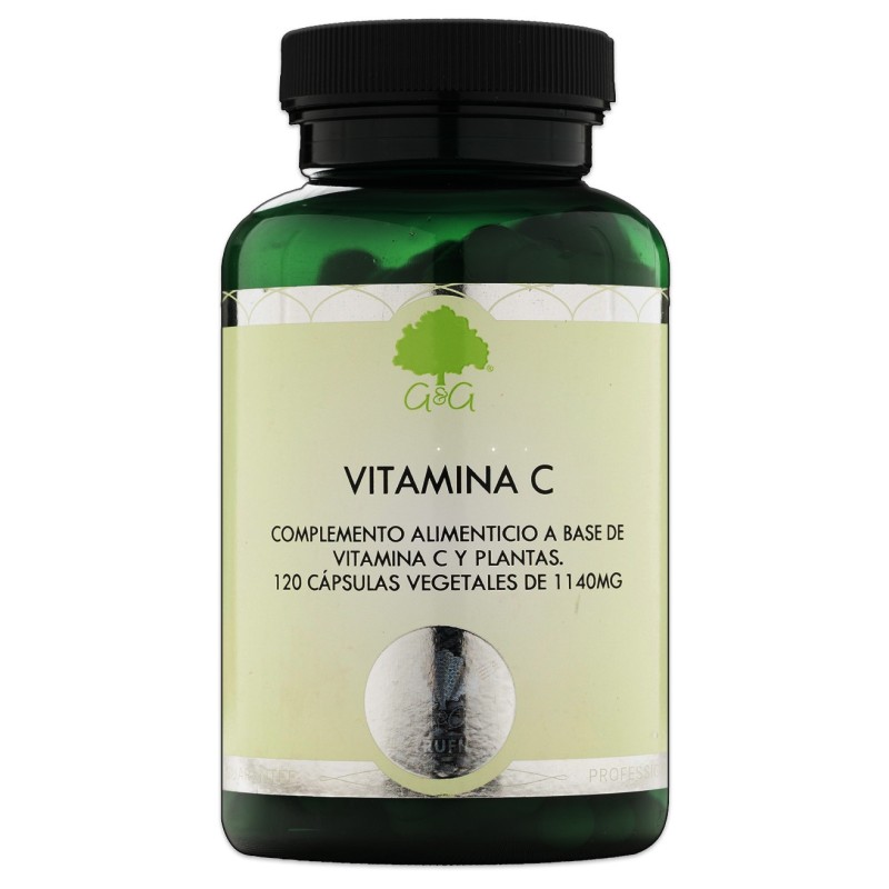 Vitamina C 1000 mg (100 cáp). Es orgánica, con acerola y escaramujo