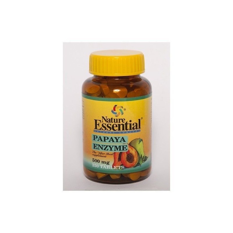 Papaya 500 mg. 250 (Tabletas).  Enzimas en tiendaonline.ineaysalud.com